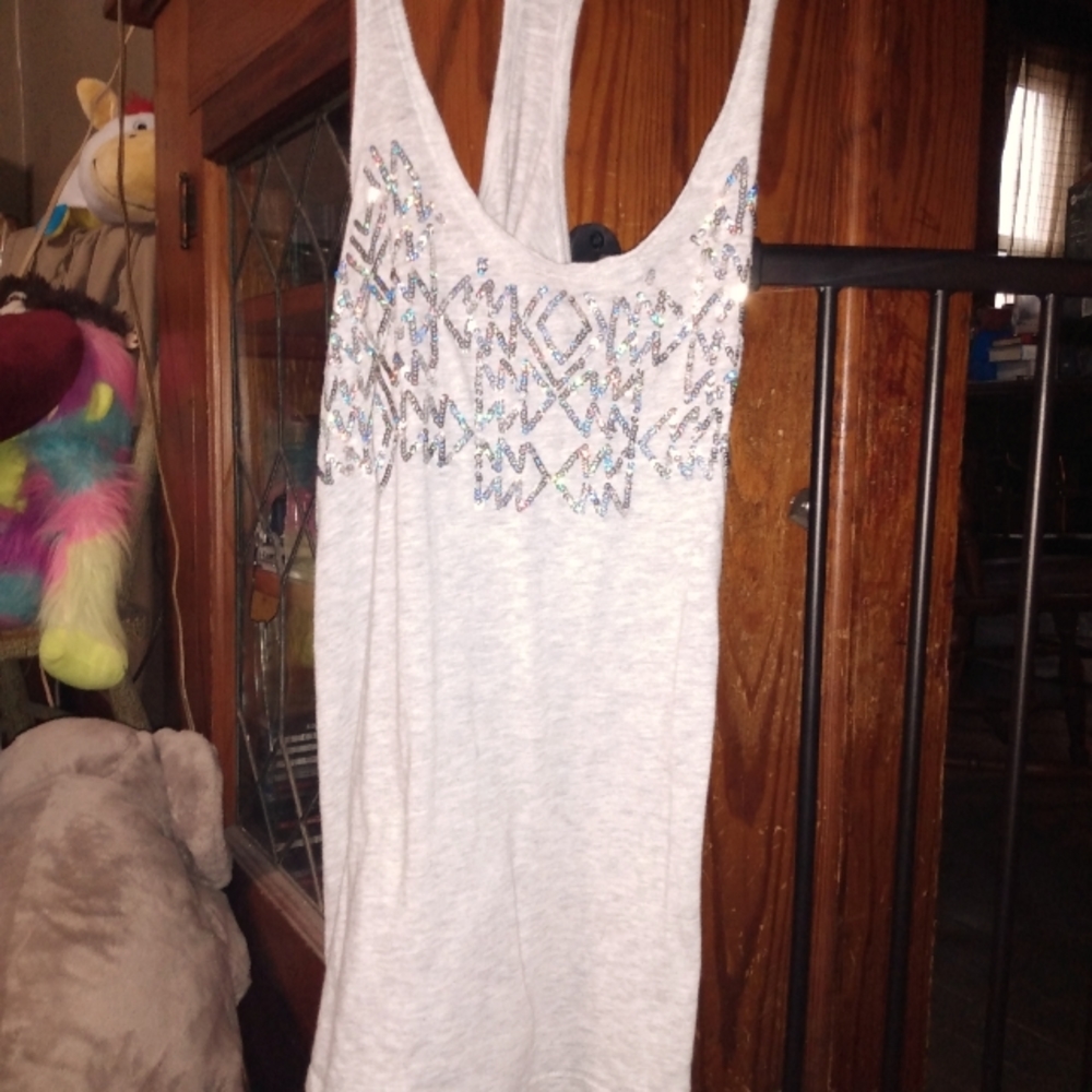 XS - Sequin VS PINK tank top